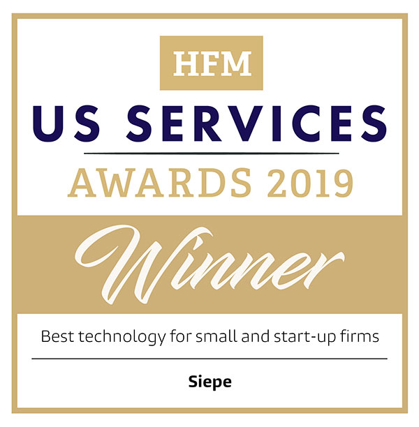 Siepe named Best Technology for Small and Start-up Firms at HFM US Services Awards 2019