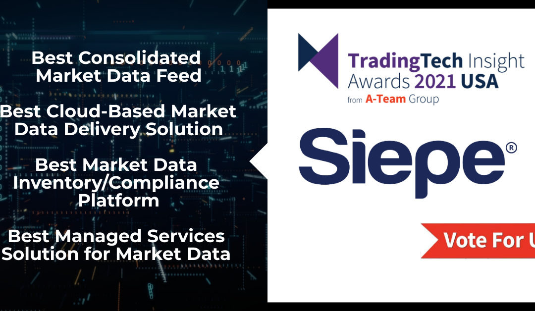 Siepe Shortlisted in Four Categories in the A-Team Group’s TradingTech Insight USA 2021 Awards