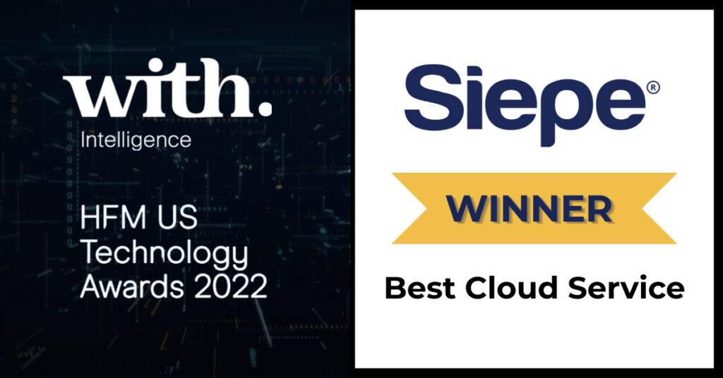 Siepe named Best Cloud Service in the 2022 HFM US Tech Awards