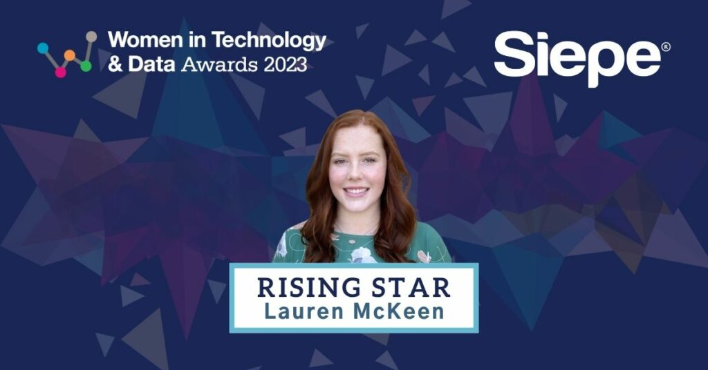 Siepe’s Lauren McKeen Wins ‘Rising Star’ Award in WatersTechnology’s Women in Technology and Data Awards 2023