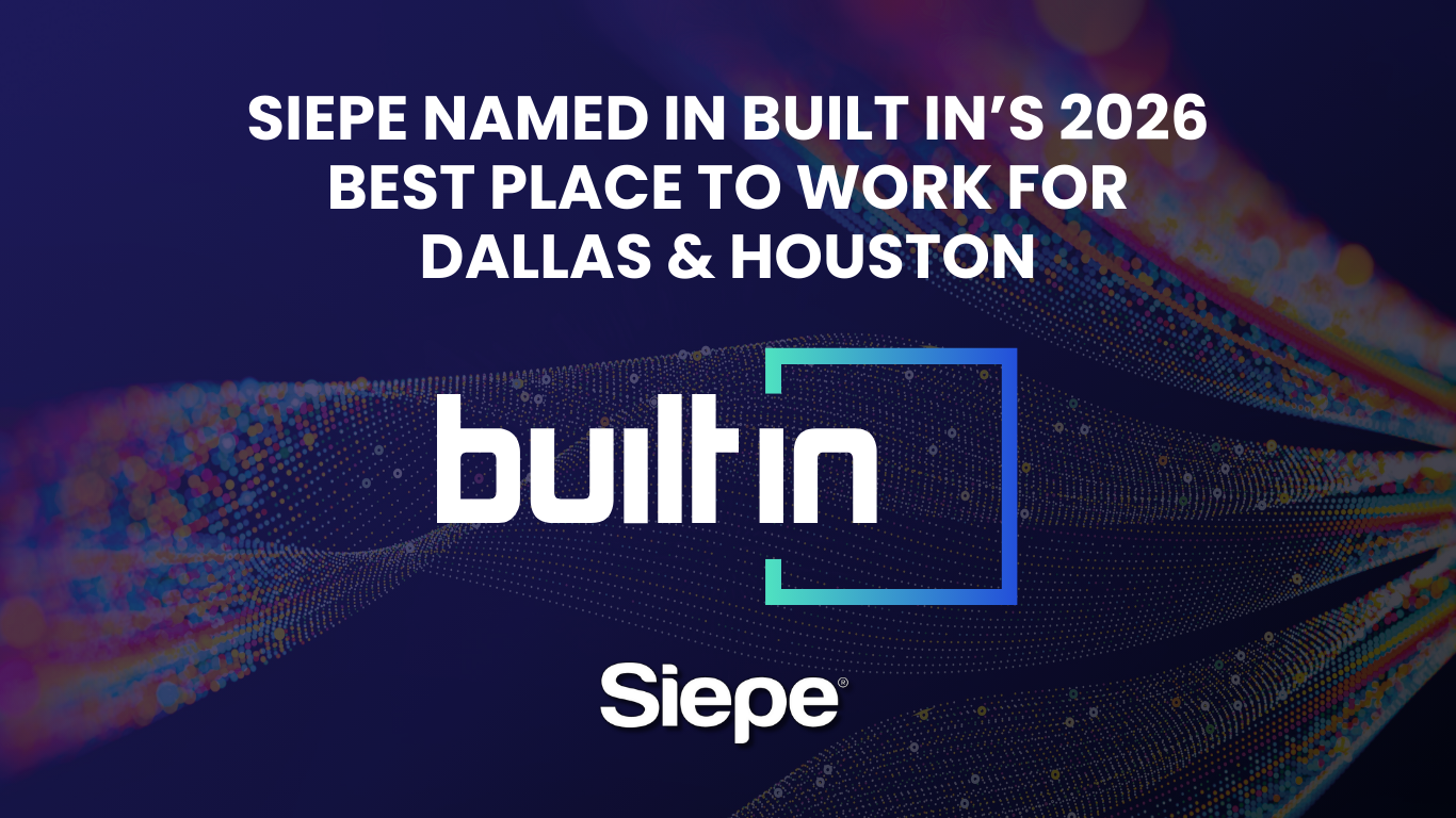 Built In’s 2026 Best Place to Work for Dallas and Houston Siepe Named in Built In’s 2026 Best Place to Work for Dallas and Houston